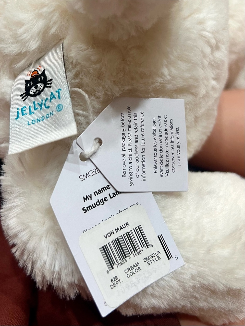 NWT Jellycat Smudge Lamb Retired Collectible Stuffed Animal - Picture 9 of 14